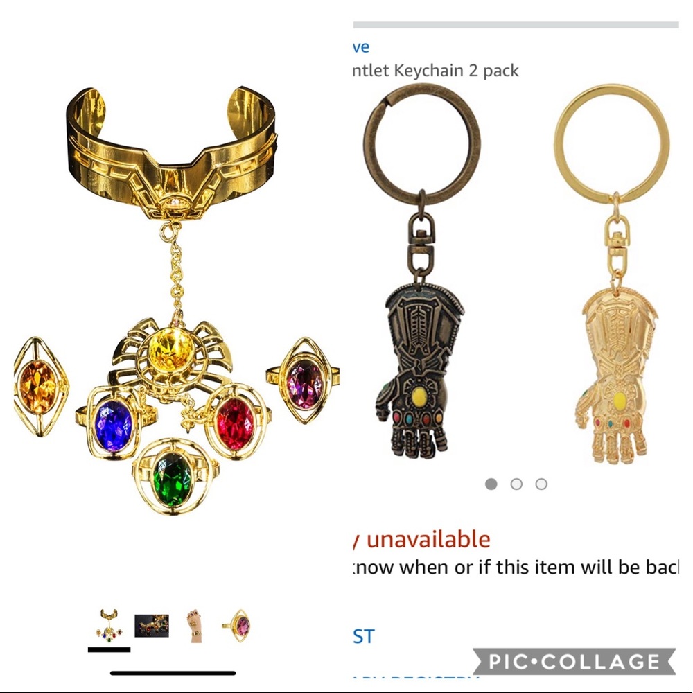 Infinity Ring-Bracelet and 2 Keychains